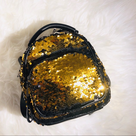 ZARA convertible sequins mini backpack - Picture 1 of 7